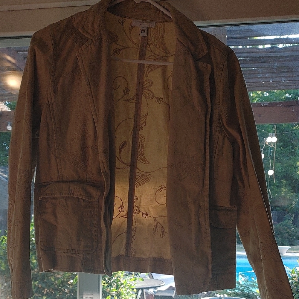Charter Club Tan Blazer Classic Style